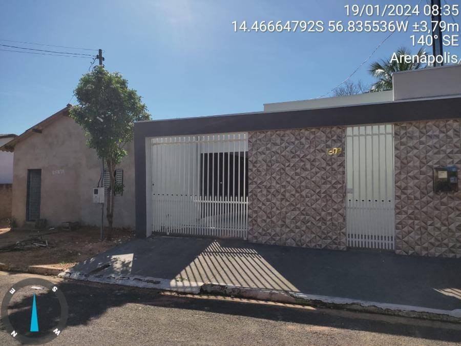 Casa em Arenápolis, Bela Vista, Rua Augusto De Moraes Cajango, 1208, MT. Área: 161m2